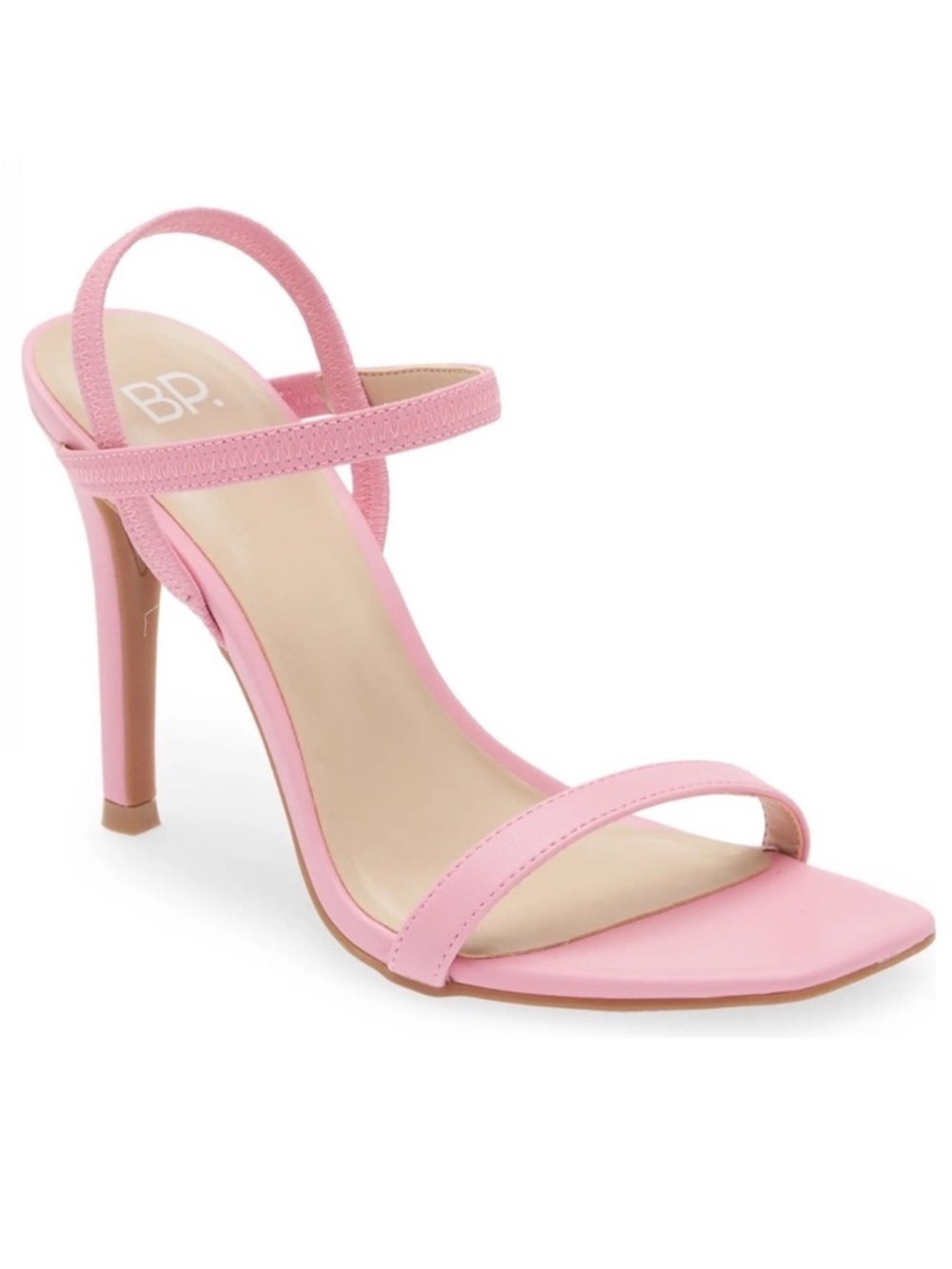 Nordstrom Square Toe‎ Heels Size 6.5 Vanessa BP Pink Begonia 4" Heeled Sandals
